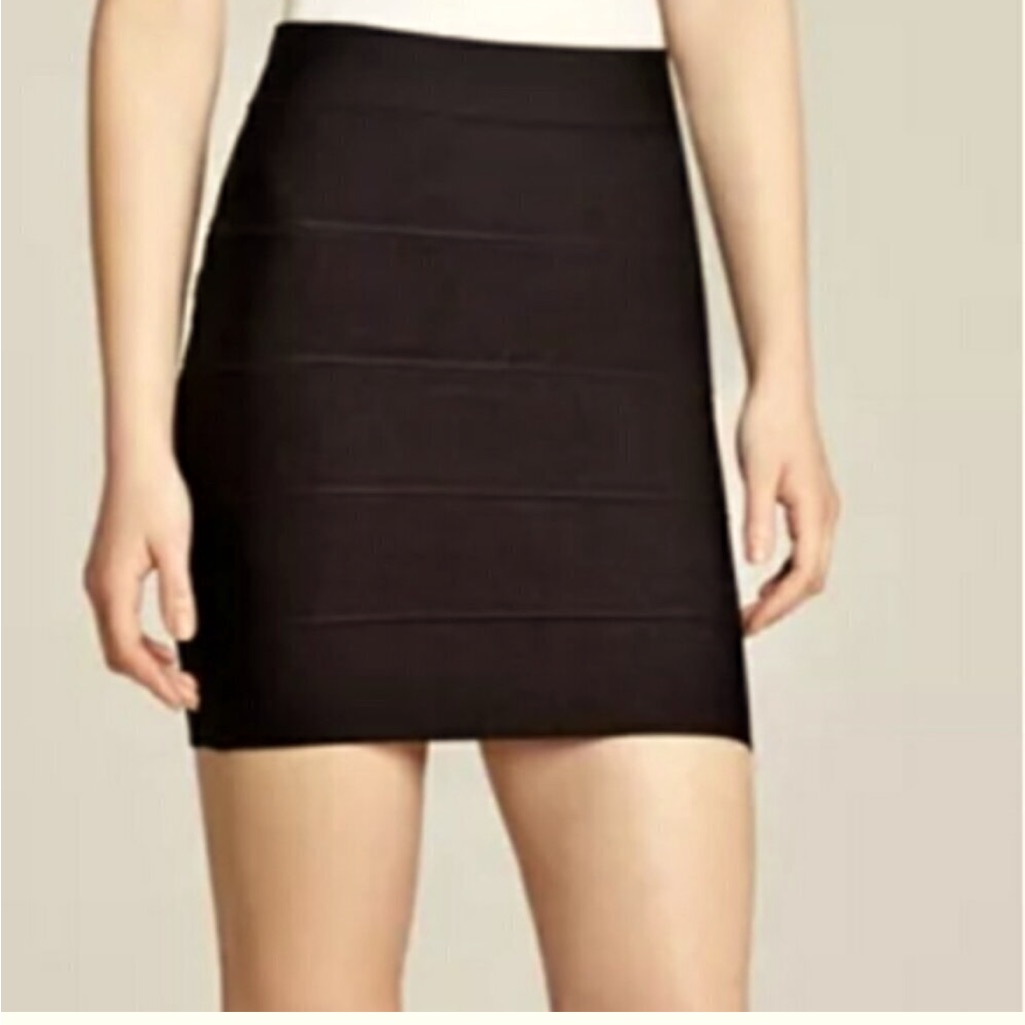 Bcbg Black Bandage Mini Skirt Nwot Size Small